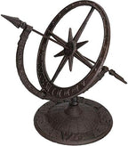 AB Tools Armillary Sundial Ornament Cast Iron Garden Feature Statue Clock Metal Compass by AB+Tools
