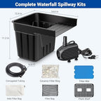 NFESOLAR Pond Waterfall Spillway Kit for Ponds Streams up to 3,000 Gallons - Image 5