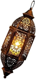 Moroccans Hollow Out Holders Antique Decorative Hanging Lamp for Wedding Parties Eid Ramadans Event Stand by Unknown