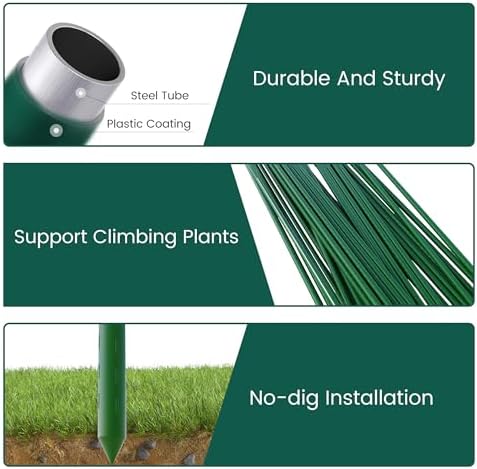 PROWORX 36 Inch 3 Ft Plant Support Garden Stakes for Outdoor Plants, 25 PCS - Image 6
