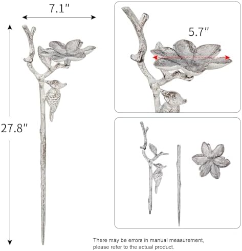 Sungmor Cast Iron Bird Feeder, Decorative Garden Stake, 27.5 Inches Tall - Image 3