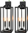 Extra Large 24 Inch Outdoor Wall Lights, Dusk to Dawn Sensor, Black, 2-Pack by FILIYANO