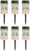 Poceacles Solar Lights Outdoor Grave Candle for Cemetery Decoration Solar Outdoor Lights for Garden Lawn Backyard Pathway Decor, Sea Turtle Starfish Beach, 6 Pcs by Poceacles