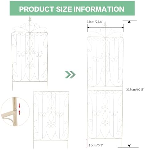 Sungmor 2 Pack Large Garden Trellis, 92.5 Inch Tall Rustic White - Image 5