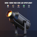 LEKO Profile Stage Spotlights, 100W RGB COB Lights, Zoom Control & DMX512 Par Ellipsidal Lights, 7CH Manual Focus LED Spotlight for Show Stage Performance Event, 4 Pack - Image 2