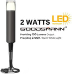 GOODSMANN 8PK Outdoor Low Voltage Bollard Lights 2W 2700K Warm White LED Landscape Pathway Light Kits Bronze Color - Image 2