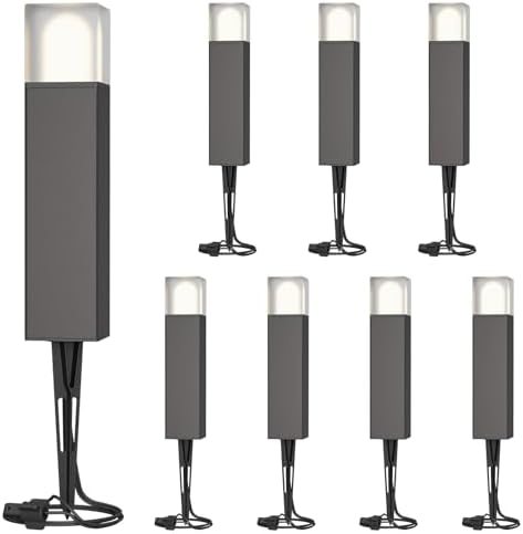GOODSMANN 8 PK Low Voltage LED Bollard Path Lights 2W 100 Lumen Bronze by GOODSMANN