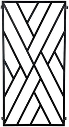 MyGift 47 x 24 Modern Wall Mounted Trellis, Matte Black Metal Geometric Design Mount Large Garden Trellis for Climbing Plants and Crawling Vines with Adjustable Support Rack by MyGiftHome