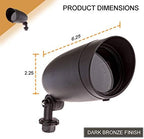 Lighting One Light PAR20 120 Volt Die Cast Aluminum Durable Outdoor Landscape Security Lighting Flood, Dark Bronze - Image 2