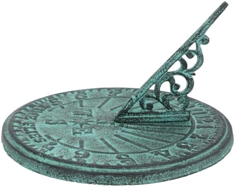 AB Tools Cast Iron Sundial Antique Sun Dial Decorative Garden Ornament Yard Compass - Image 3
