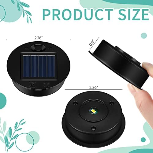 Jeyiour 12 Pack Solar Light Replacement Tops Waterproof LED Panel, 2.76 in - Image 3