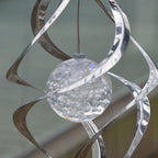 Color Changing Solar Wind Chime Light with Crystal Spiral Design - Image 2