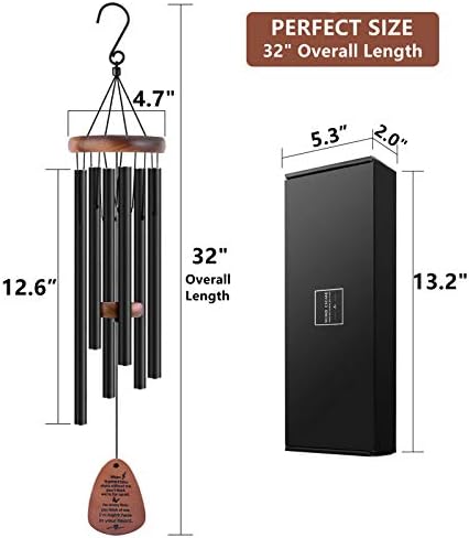 YOUNTASY Sympathy Wind Chimes , Bereavement/Memorial /Sympathy Gift in Memory of Loved One Loss of Mother Father Condolence Remembrance 32 Inch - Image 4