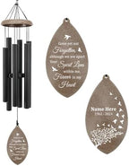 Sympathy Wind Chimes Personalized, 36inch Memorial Wind Chimes in Loving Memory, Loss of Loved Mom/Dad, Sympathy Wind Chime Memorial Gifts Outdoor by ExtrabilyOfficial