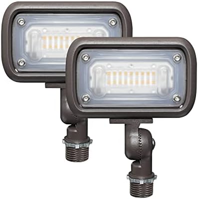 GKOLED 15W LED Flood Lights, Outdoor Dusk to Dawn, 3000K, UL Listed by GKOLED