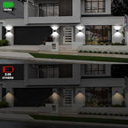 ledmo 20W LED Wall Light Up and Down Modern Porch Lights 2 Pack - Image 4