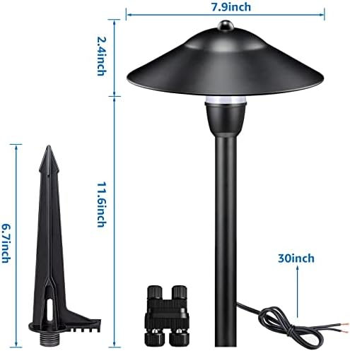 SUNVIE 3W Low Voltage Pathway Lights, 3000K Classic LED Aluminum 2-Pack - Image 6
