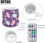 4Pcs Easter Day Flameless Candles with 18-Key Remote and Timer Battery Operated Candles LED Pillar Tea Lights for Patio Porch Party Home Decoration, Daisy Easter Eggs - Image 2