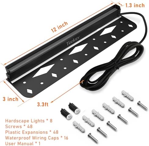 Teekuv 8 Pack 12 Inch LED Retaining Wall Lights, 6W, Soft White 2700K - Image 6