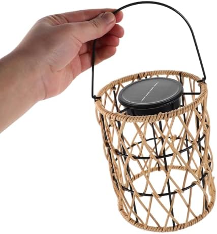 Solar Rattan Woven Hanging Lantern, Waterproof Garden Yard Decorative Light - Image 4