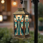 Solar Lantern Vintage 1960s Style Fox Outdoor Waterproof Garden Hanging Lantern Solar Powered Lighting Outside Solar Light for Patio Yard Camping, Gifts for Women Mom - Image 6