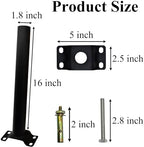 Solar Lighting Mounting Bracket Extension Pole Kit, 2 Pack Black - Image 2