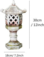 Buddha Statue,Japanese Solar Pagoda Garden Lantern Yard Zen Decor Lawn Patio Deck Art Outdoor Statue Home Decoration,B+30cm - Image 7