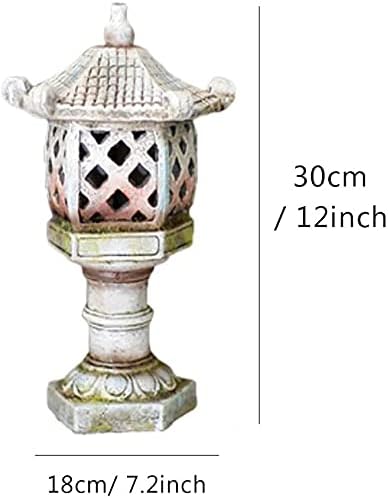 Buddha Statue,Japanese Solar Pagoda Garden Lantern Yard Zen Decor Lawn Patio Deck Art Outdoor Statue Home Decoration,B+30cm - Image 7