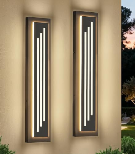 23.6'' LED Outdoor Wall Lights Modern Black Indoor Wall Sconce Lighting by TeweiBrand