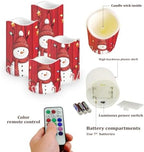 Christmas Snowman Color Changing Flameless LED Candles Set of 4 - Image 3