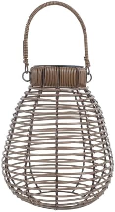 KICHOUSE Solar Lanterns Outdoor Waterproof - Solar-Powered Boho Lanterns with Auto On/Off - Decorative Rattan Hanging Lights for Patio Garden Porch Lawn and Pathway by kichouse