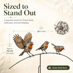 Robin Garden Stake, 3 Robins and Dandelion Yard Art, “Loved Ones are Near” Memorial Outdoor Stake, Metal Robins Bird Garden Sculpture, for Lawn Patio Flower Bed and Backyard, Memorial Gift，（3pcs） - Image 7