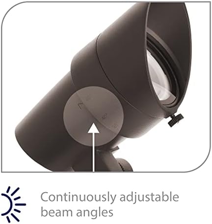 WAC Landscape Lighting, LED 12V Small Size Accent Light with Adjustable Beam Angle and Integral Brightness Control 50-420 Lumens 3000K Warm White Built-in LED in Bronze - Image 3