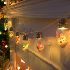 CAKERS Christmas Tree Decor Hanging String Lights|Creative PVC Clear Light Bulb Modeling Led Copper Wire Lights for Party Wedding Birthday Decor,A,1.5m(4.9ft)-10LED-Battery - Image 3