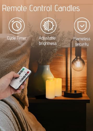 15Pack Waterproof Flameless Remote Control Candles (D3''*H5.5''） Battery Operated Flickering LED Pillar Candle，plastic with 10-Key 24Hours Timer for Outdoor/Indoor Party Garden Lanterns Porch Ivory - Image 5