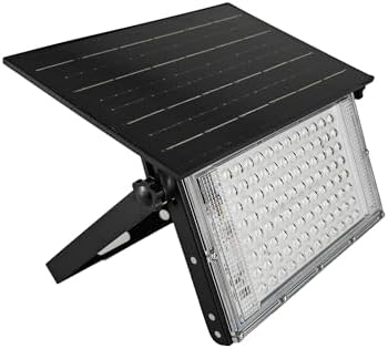 JIXNING Foldable Solar Flood Lights Outdoor with Remote Control, 6500K Waterproof Dusk to Dawn Solar Powered Security Light, Portable Adjustable LED Spotlights for Yard, Garden by Unknown