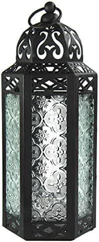 Vela Lanterns Decorative Indoor Candle Holder Table Centerpieces - Moroccan Hanging Outdoor Patio & Porch Home Decor, Turkish Floor Lamp for Wedding, Ramadan (Extra Large 16", Clear Glass) - Image 4