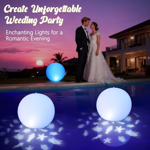Floating Pool Lights Solar, 15" Inflatable Waterproof Pool Led Glow Balls, Solar Pool Lights that Float,Color Changing Light Up Pool Balls,Float or Hang in Pond Backyard Garden Party Decor(4) - Image 6