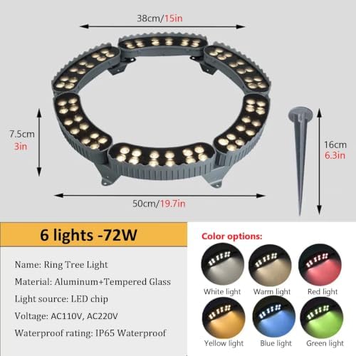 Outdoor Waterproof Ring Tree Lights, LED Landscape Spotlight - Image 2
