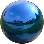 Gazing Ball Garden Mirror Outdoor - 10 Inch Outside Decorative Globe, Blue by Nerien