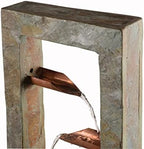 Kenroy Home 51008LGSLCOP Spillway Floor Fountain with Slate and Copper Finish, Rustic Style, 47.75" Height, 15.75" Width, 8" Depth - Image 2