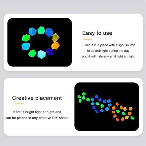 Glow in The Dark Pebbles 400 Pcs Glow in The Dark Garden Pebbles for Sidewalk Terrace Lawn Patio Fish Tank Aquarium Decoration Stone(White) - Image 5