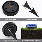 Joomer 16 Pack 3.4inch Solar Ground Lights Outdoor Waterproof, Blue - Image 5
