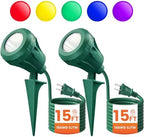 SURAIELEC Halloween Spotlights Outdoor, 15 FT Long Cord, 2 Pack, ETL Listed by SURAIELEC