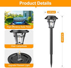 LETMY Solar Pathway Lights Outdoor, 8 Pack Solar Garden Lights Outdoor Waterproof, Auto On/Off Solar Powered Landscape Path Lights, Outdoor Solar Lights for Yard Lawn Patio Walkway Driveway - Image 3