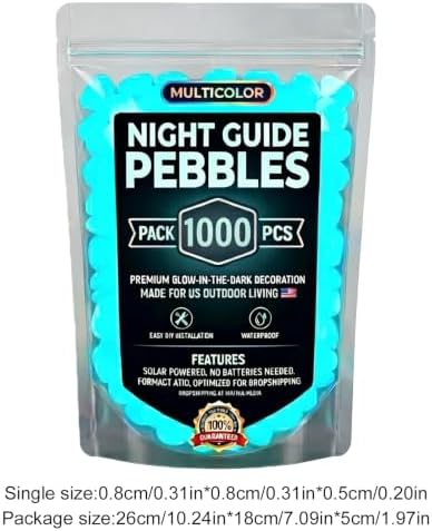 1000pcs Glow in The Dark Garden Stones Glow in The Dark Pebbles DIY - Image 6