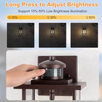 16in 2-Light Bronze Outdoor Wall Lights Motion Sensor Porch Light - Image 3