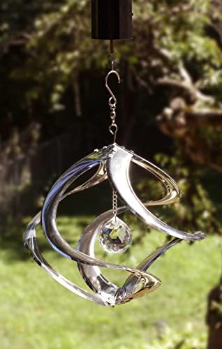 Red Carpet Studios The Original Helix Cosmix Wind Spinner, 11-Inch, Chrome and Crystal - Image 4