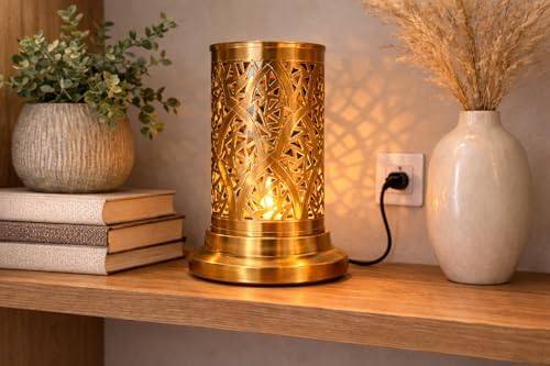 Moroccan Brass Wall Lamp Sconce Home Decor, Handmade Lighting Copper Metal Lights Turkish Lamp, Ramadan Candle Lantern, Candle Holder, Indoor Outdoor, Patio, Porch, Shelf, Garden (Cylinder) - Image 4