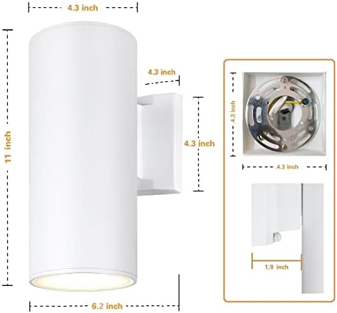 Outdoor Wall Lantern, Anti-Rust Waterproof Exterior Light Fixture - Image 6